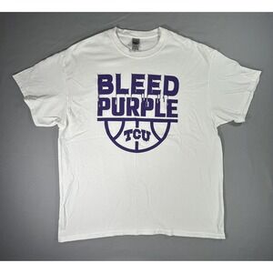 Texas Christian University T-shirt‎ Mens XL Bleed Purple Basketball
